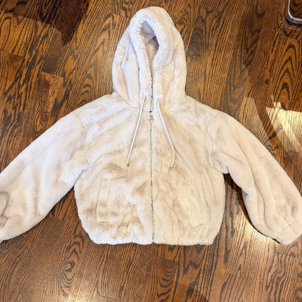 Bershka Soft Cream Faux Shearling Jacket